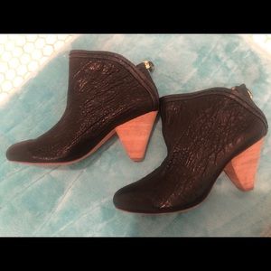 Matt Bernson Cone Heeled Black Booties